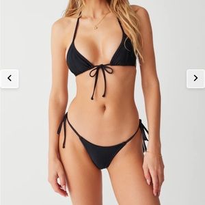 Frankies Bikinis Black Bikini Set, Size S